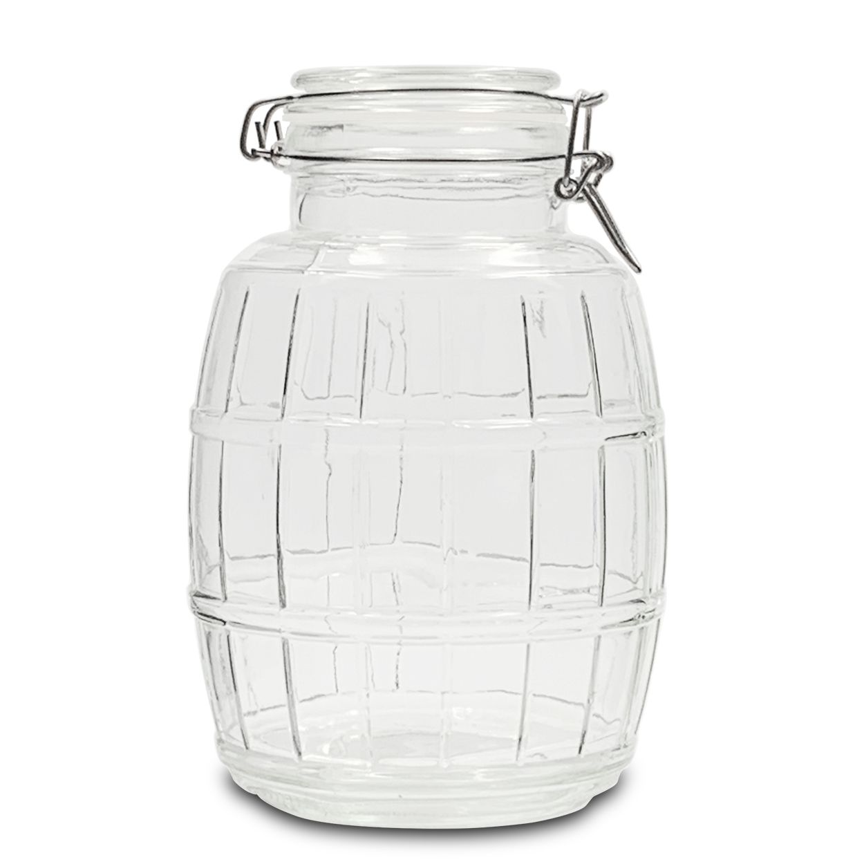 стеклянная банка-бочка